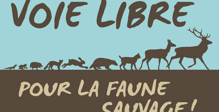 Campagne Logo français «Voie libre pour la faune sauvage»